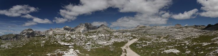 amazing panorama of the alpine mountains