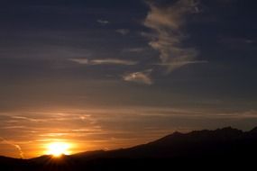 sunset in Slovakia, poprad
