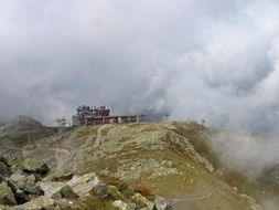 meteorological station on a mountain peak in slovakia