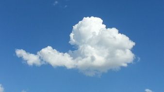 white cloud on the light blue sky