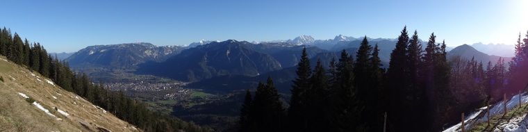 panoramic view of the land of Berchtesgaden