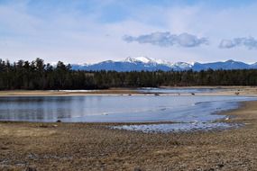 small pond near the mountains in british columbia