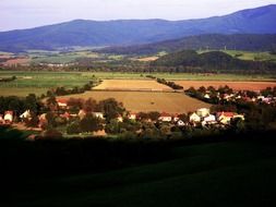 picturesque panorama of a village in Slovakia