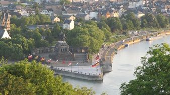 panorama of Koblenz city