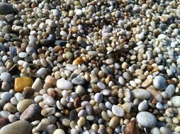 pebbles on the beach close-up