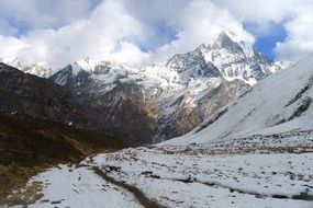 gorgeous annapurna view, himalaya, nepal