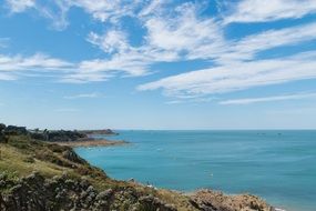 blue ocean in summer day