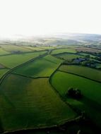 green fields in the countryside