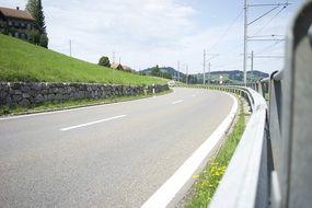high road in the alpine mountains