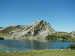 scenic lake in covadonga