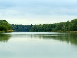 panorama of a quiet lake in Upper Bavaria