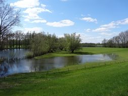 green scenic park in the netherlands