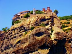 gorgeous meteora mountain landscape