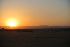 tranquil sunrise in countryside