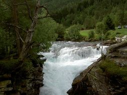 a beautiful waterfall in Norway