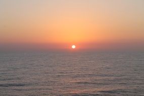 landscape of sunset in beautiful nature