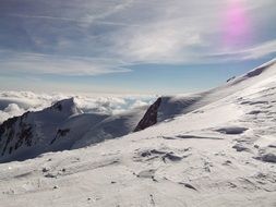 striking mont blanc glacier