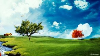 painting of the countryside landscape