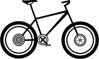 drawn mtb bike