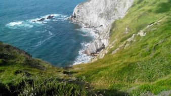 landscape of the mountain on a sea coast