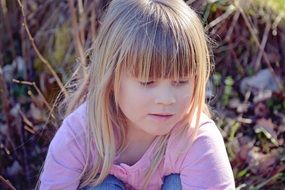long blond hair child
