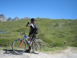 cycling on the Alpine mountains