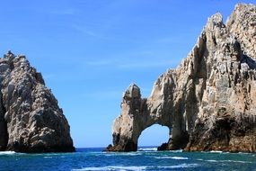 The Arch of Cabo San Lucas at sunny day, mexico