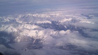 view alpine mountains