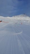 skiing winter landscape in austria