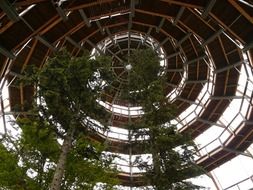 bottom view of the observation deck