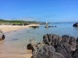 picturesque coast of Scotland on a sunny day