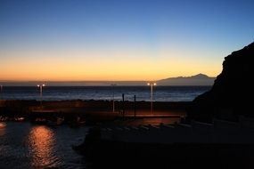 evening sea promenade landscape