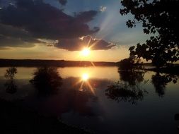 september sunset on water