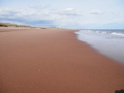 a wide sandy beach