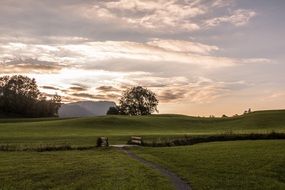 Countryside at the evening light