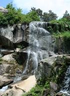 waterfall among the rocks