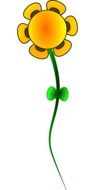 graphic drawing of a yellow flower