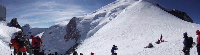 climbers on the Mont Blanc