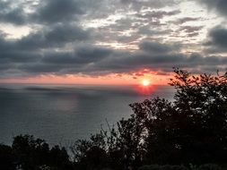 panorama of sunrise over Lake Balaton