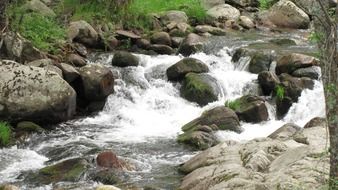 rough river in the mountains