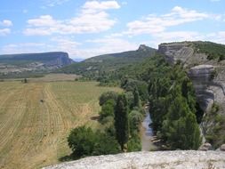 scenic mountains and fields in Russia