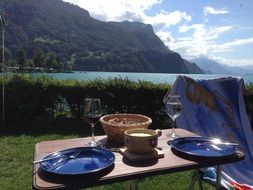 Fondue on the table in Switzerland