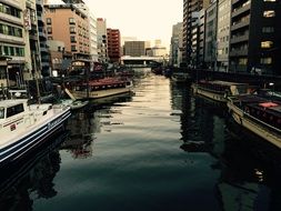 Photo of the city canal in Asakusabashi, Tokyo