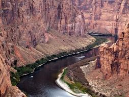 winding Colorado river in Arizona