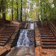 autumn waterfall lanscape