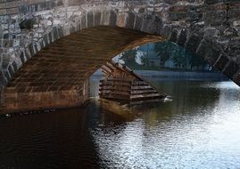 old stone bridge over the river