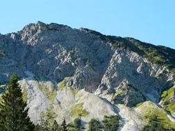 Alpine slide under the blue sky