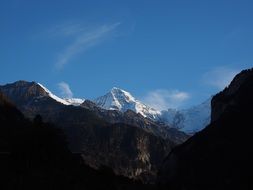 bright ridge of bernese alps