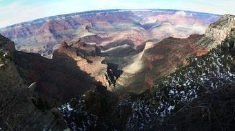 scenic panorama of wild rocks, usa, arizona, grand canyon