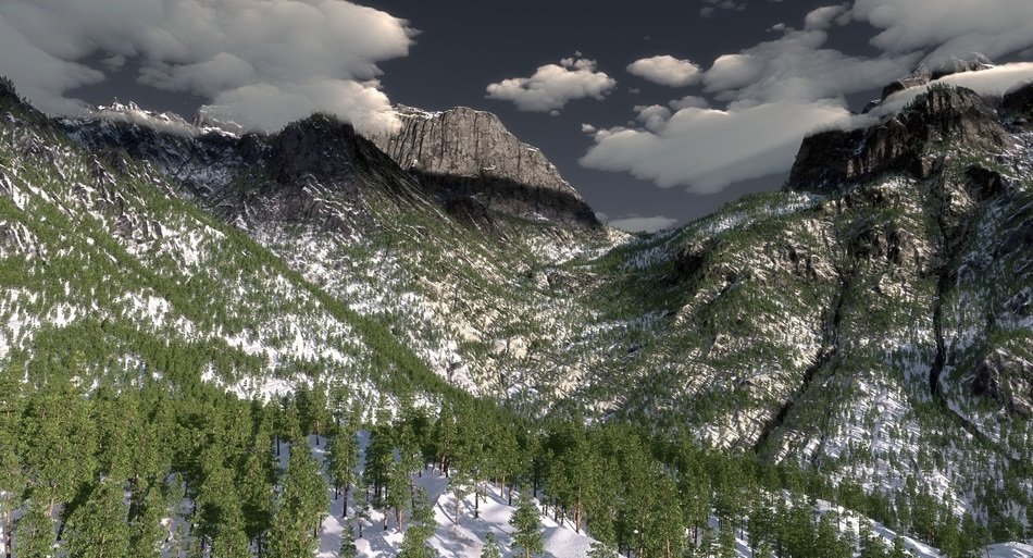beautiful and delightful mountain scenery